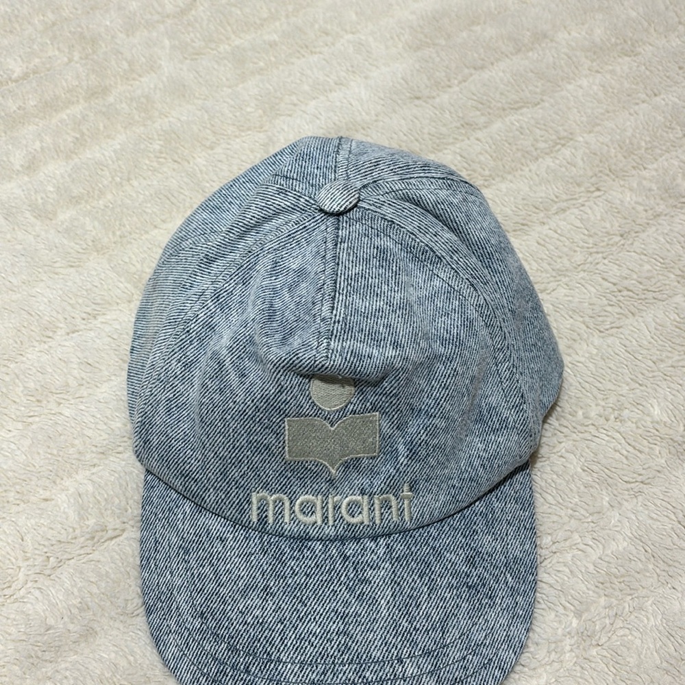 Isabel Marant Tyron Hat in Light Blue - Picture 3 of 5